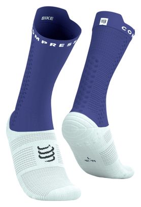 Compressport Pro Racing V4.0 Bike sokken Blauw/Wit