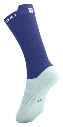 Compressport Pro Racing V4.0 Bike sokken Blauw/Wit