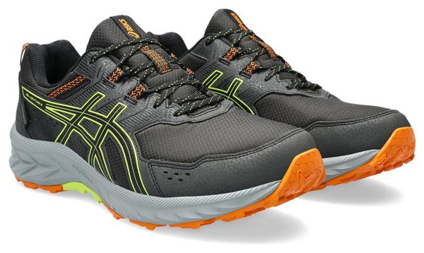 Chaussures Trail Asics Gel Venture 9 Waterproof Noir Jaune Orange Homme