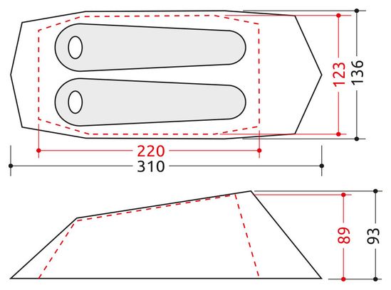 Camp Minima 2 SL 2 persoons tent Blauw