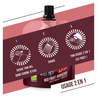 Gel Energético Natural Baouw Frutos Rojos / Hibisco 85 gramos