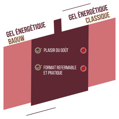 Gel Energético Natural Baouw Frutos Rojos / Hibisco 85 gramos