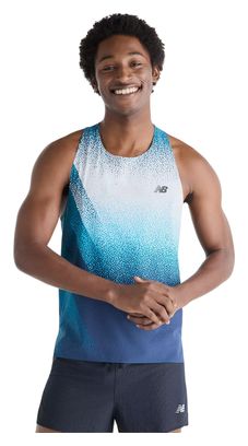 New Balance Race Day Ultra Light Blue Men's Tank Top