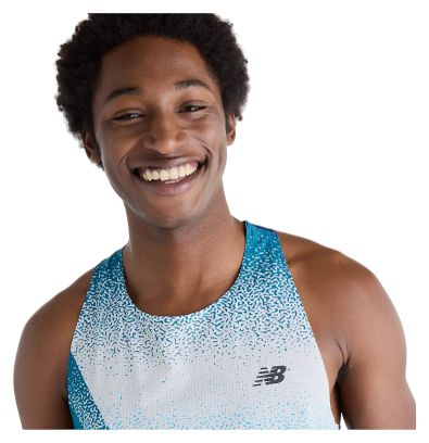 New Balance Race Day Ultra Light Blue Men's Tank Top