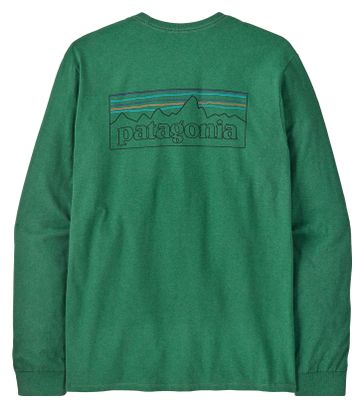Patagonia P-6 Logo Langarmshirt Grün Herren