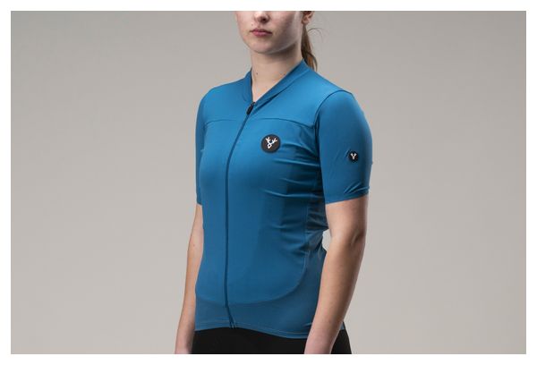 Maillot Manches Courtes Femme LeBram Ventoux Bleu Pelforth
