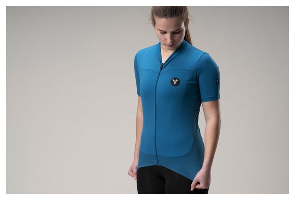 Maillot Manches Courtes Femme LeBram Ventoux Bleu Pelforth