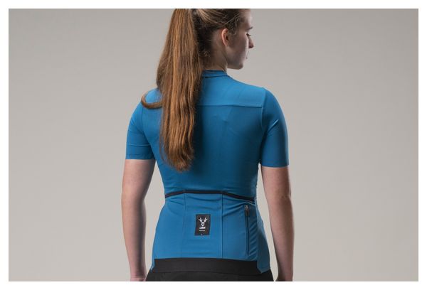 Maillot Manches Courtes Femme LeBram Ventoux Bleu Pelforth