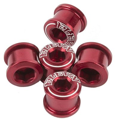 ELEVN DOUBLE KEY x5 Chain Bolts 8.5 x 4mm Red