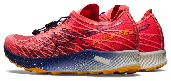 Asics FujiSpeed Coral Blue Women's Trail Running Shoes