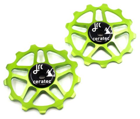 Paar JRC Components 13 tands Shimano Deore/SLX/XT/XTR 12V Lime Green Tandwielen