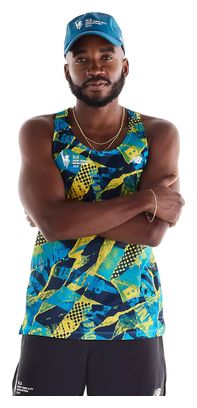 New Balance NYC Marathon RC Essential Men's Tank Top - Blue/Yellow