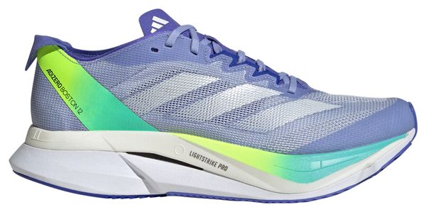 adidas Adizero Boston 12 Blauw/Groen Hardloopschoenen voor dames