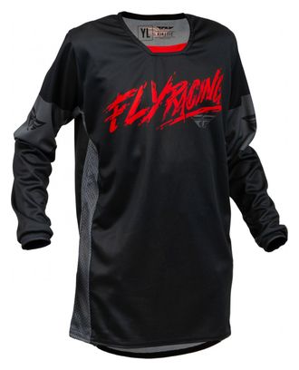 Fly Kinetic Khaos Long Sleeve Jersey Black / Red / Grey Child