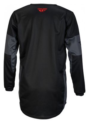 Maillot de manga larga Fly Kinetic Khaos Negro / Rojo / Gris Niño