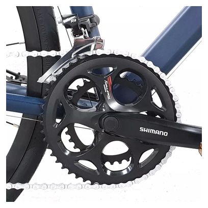 Vélo de Route TRIBAN Cyclotourisme RC 120 Disc Shimano 8V Marine/Orange