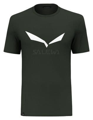 T-Shirt Manches Courtes Salewa Solidlogo Vert Foncé