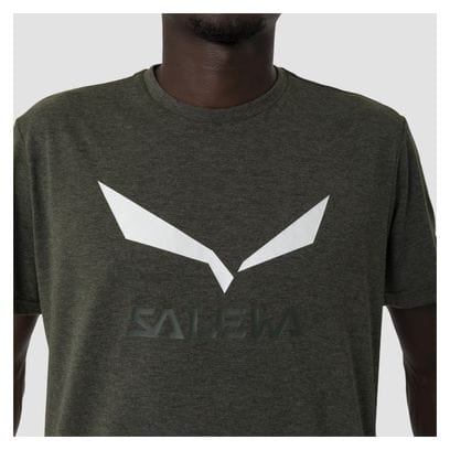 T-Shirt Manches Courtes Salewa Solidlogo Vert Foncé