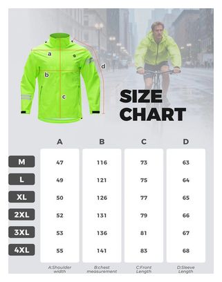 Jacket rain bike high visibilité green fluo ROCKBROS