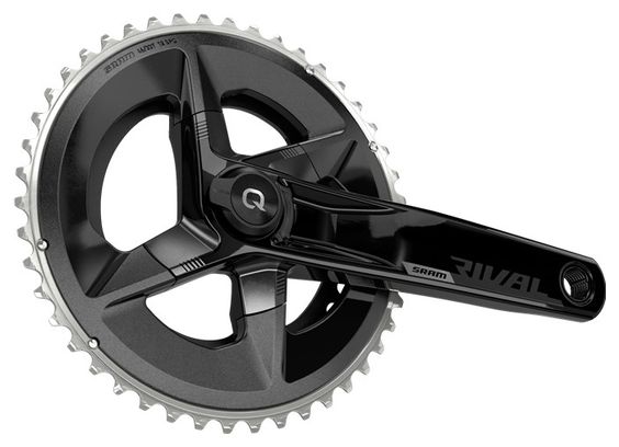 Sram Rival AXS DUB 46-33 Zähne 2x12V Quarq Power Meter Kurbelgarnitur (ohne Box) Schwarz