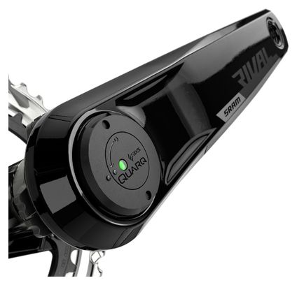 Sram Rival AXS DUB 46-33 Zähne 2x12V Quarq Power Meter Kurbelgarnitur (ohne Box) Schwarz