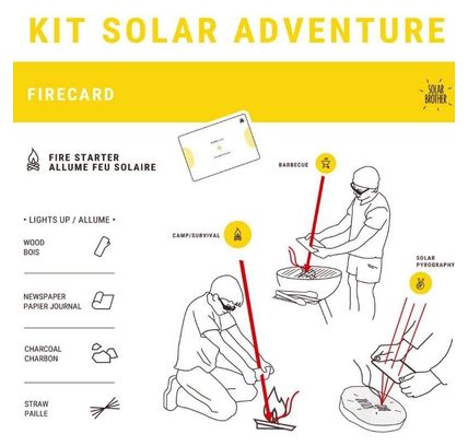 Allume-feu solaire et miroir Solar Brother Adventure Kit