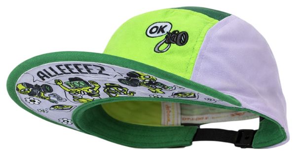 Cappellino BV Sport 5 Panel DBDB Clic Verde/Giallo/Viola