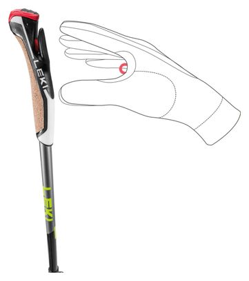 Bâtons de Marche Nordique Leki Traveller Alu Gris/Noir/Jaune (90-130 cm)