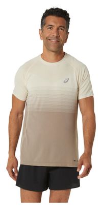 Maillot manches courtes Asics Seamless Beige Gris