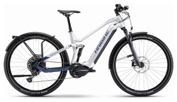 Haibike Adventr FS 9 Elektrische Volledig Geveerde MTB Sram NX/SX Eagle 12S 720 Wh 29'' Zilver Donkerblauw 2023