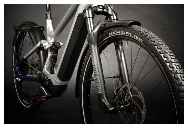 VTT Électrique Tout-Suspendu Haibike Adventr FS 9 Sram NX/SX Eagle 12V 720 Wh 29'' Argent Bleu 2023