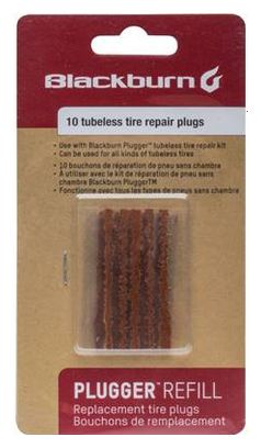 Pak van 10 Blackburn Tubeless vervangende bandenpluggen