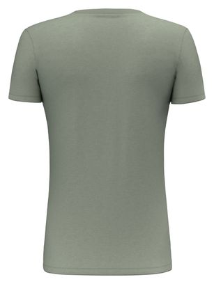 T-Shirt Manches Courtes Femme Salewa Solidlogo Vert