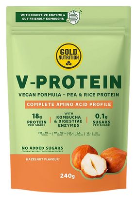 Bevanda proteica GoldNutrition V-Protein al gusto di nocciola - 240 g