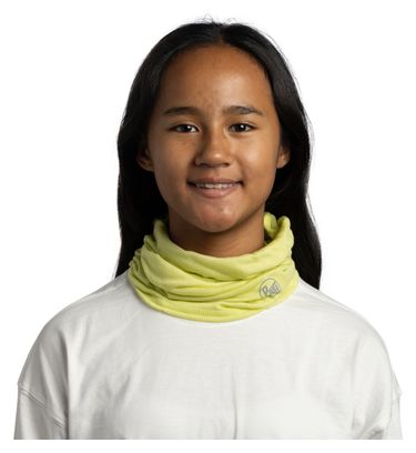 Lightweight Lime Merino Neck Warmer for Kids