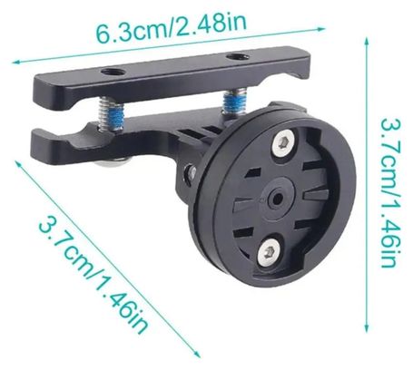 Supporto sella Velkyne Alluminio Radar Garmin Varia Magene L508 40g Nero