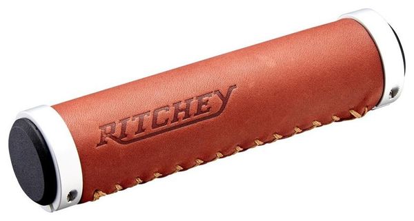 Puños Ritchey Classic Locking Leather Marrón 130mm