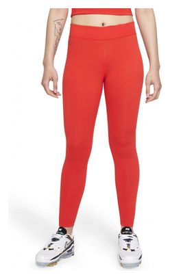 Nike Sportswear Essential Mujer 7/8 Leggings de tiro medio rojo