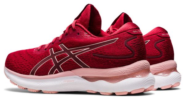 Asics Gel Nimbus 24 Running Shoes Red Pink Women's