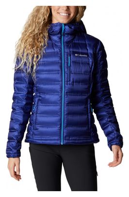 Columbia Pebble Peak Down Hooded Jacket Blue Women s L Alltricks