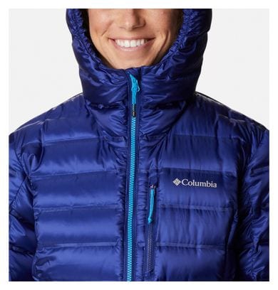 Columbia Pebble Peak Down Hooded Jacket Blue Women's L