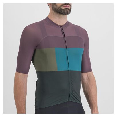 Sportful Snap Kurzarmtrikot in Violett/Blau