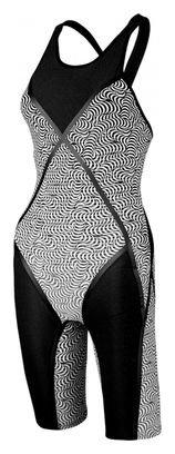Michael Phelps Matrix Open Back Swimsuit EU Black Dark Grey Women