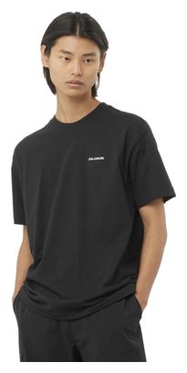 Salomon Chest Logo RX Short Sleeve T-Shirt Zwart Heren