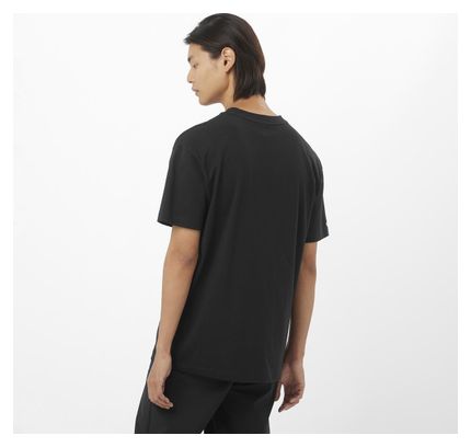 Salomon Chest Logo RX Short Sleeve T-Shirt Zwart Heren