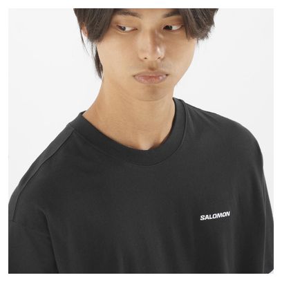 Salomon Chest Logo RX Short Sleeve T-Shirt Zwart Heren
