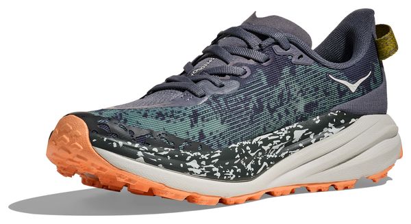 Chaussures Trail Hoka Speedgoat 6 Gris/Vert/Orange Femme