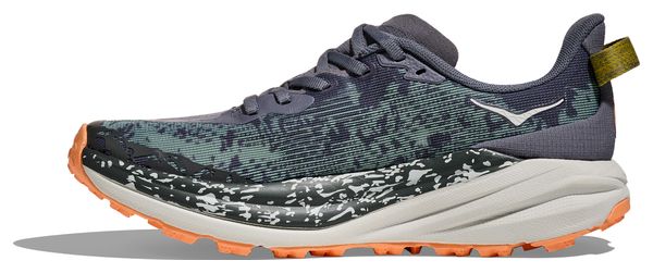 Chaussures Trail Hoka Speedgoat 6 Gris/Vert/Orange Femme