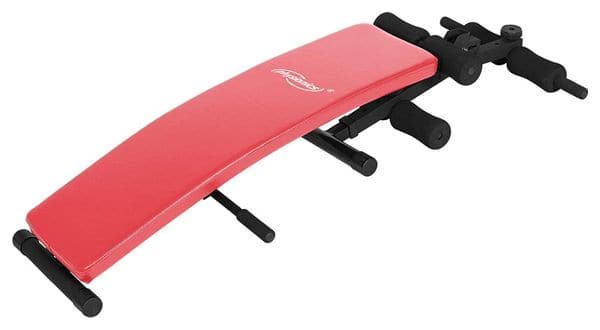 Banc à de musculation abdominaux pliable réglable en hauteur à 5 positions 60-72 cm rouge pour sit up ab appareil de fitness gym sport entraînement
