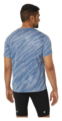 Asics Core Run All Over Print Blue short sleeve jersey